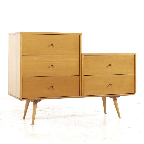 paul mccobb for planner group mid century bench and chest of drawers