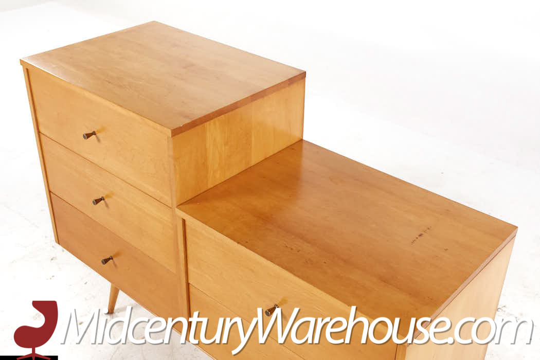 Paul Mccobb for Planner Group Mid Century Bench and Chest of Drawers