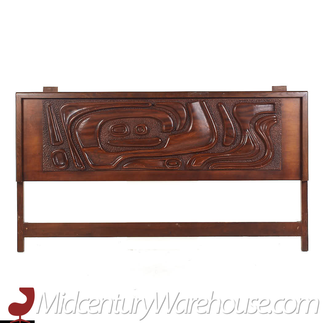 Witco Style Pulaski Oceanic Mid Century King Headboard Headboard