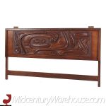 Witco Style Pulaski Oceanic Mid Century King Headboard Headboard