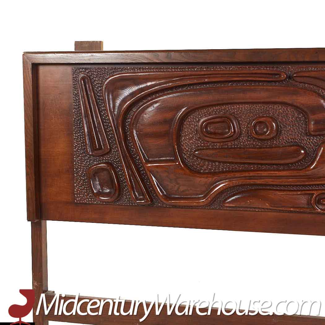 Witco Style Pulaski Oceanic Mid Century King Headboard Headboard