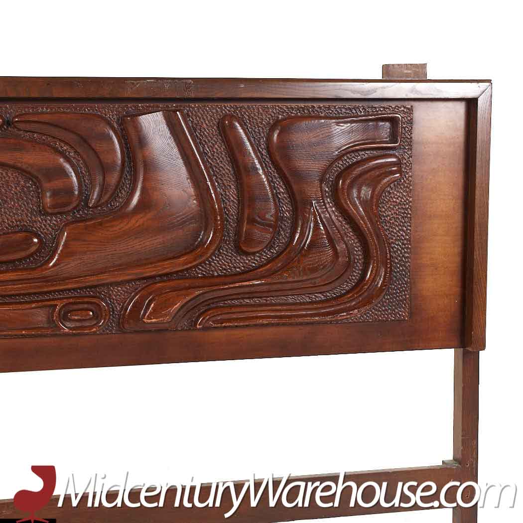 Witco Style Pulaski Oceanic Mid Century King Headboard Headboard