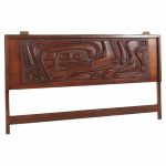 Witco Style Pulaski Oceanic Mid Century King Headboard Headboard