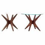 Adrian Pearsall for Craft Associates Walnut Jacks Side Tables - Pair
