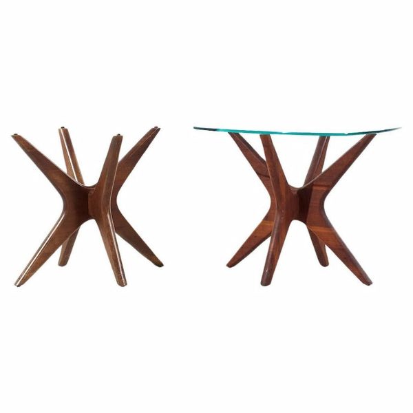 Adrian Pearsall for Craft Associates Walnut Jacks Side Tables - Pair