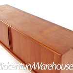 bernhardt pedersen style danish teak tambour door credenza and hutch