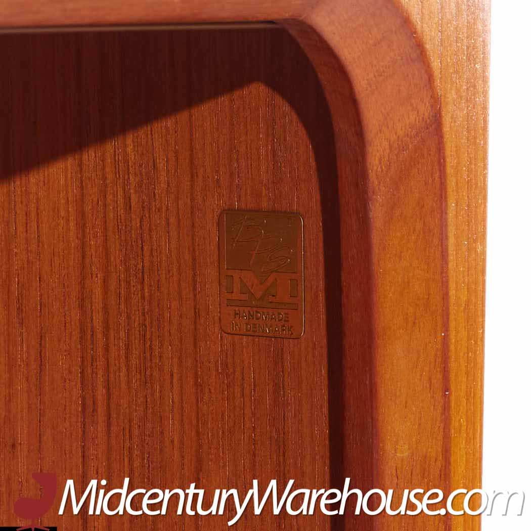 bernhardt pedersen style danish teak tambour door credenza and hutch