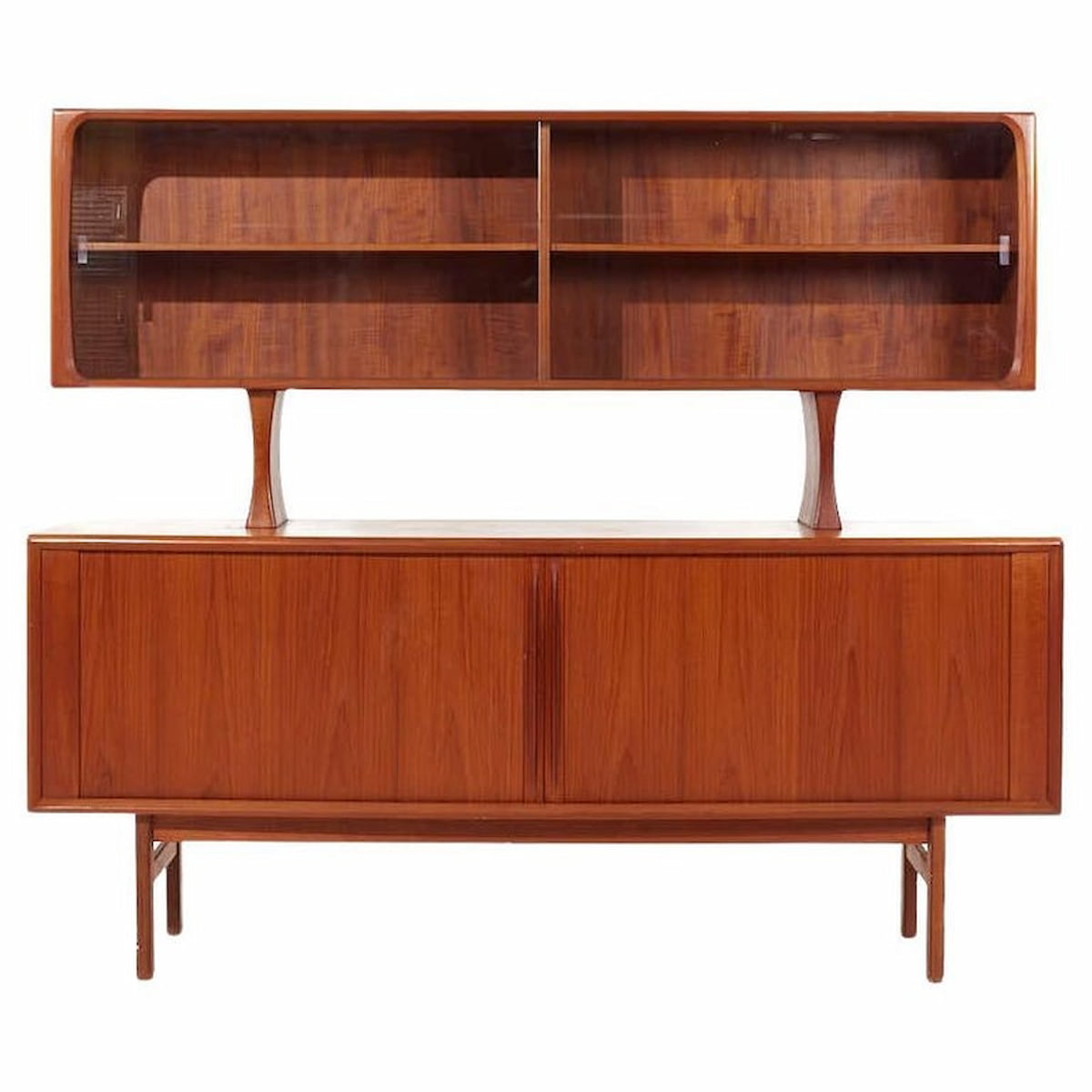 Mount Airy Janus Mid Century Walnut Buffet and Hutch | Mid Century ...