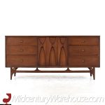 Broyhill Brasilia Mid Century Walnut 9 Drawer Dresser