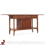 Broyhill Brasilia Mid Century Walnut Bird Tile Bar Cart