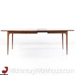 Broyhill Brasilia Mid Century Walnut Expanding Dining Table with 3 Leaves
