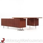 George Nelson for Herman Miller Mid Century Walnut and Formica Corner Executive Desk
