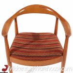 hans wegner style empire state chair company mid century walnut dining chairs - set of 6