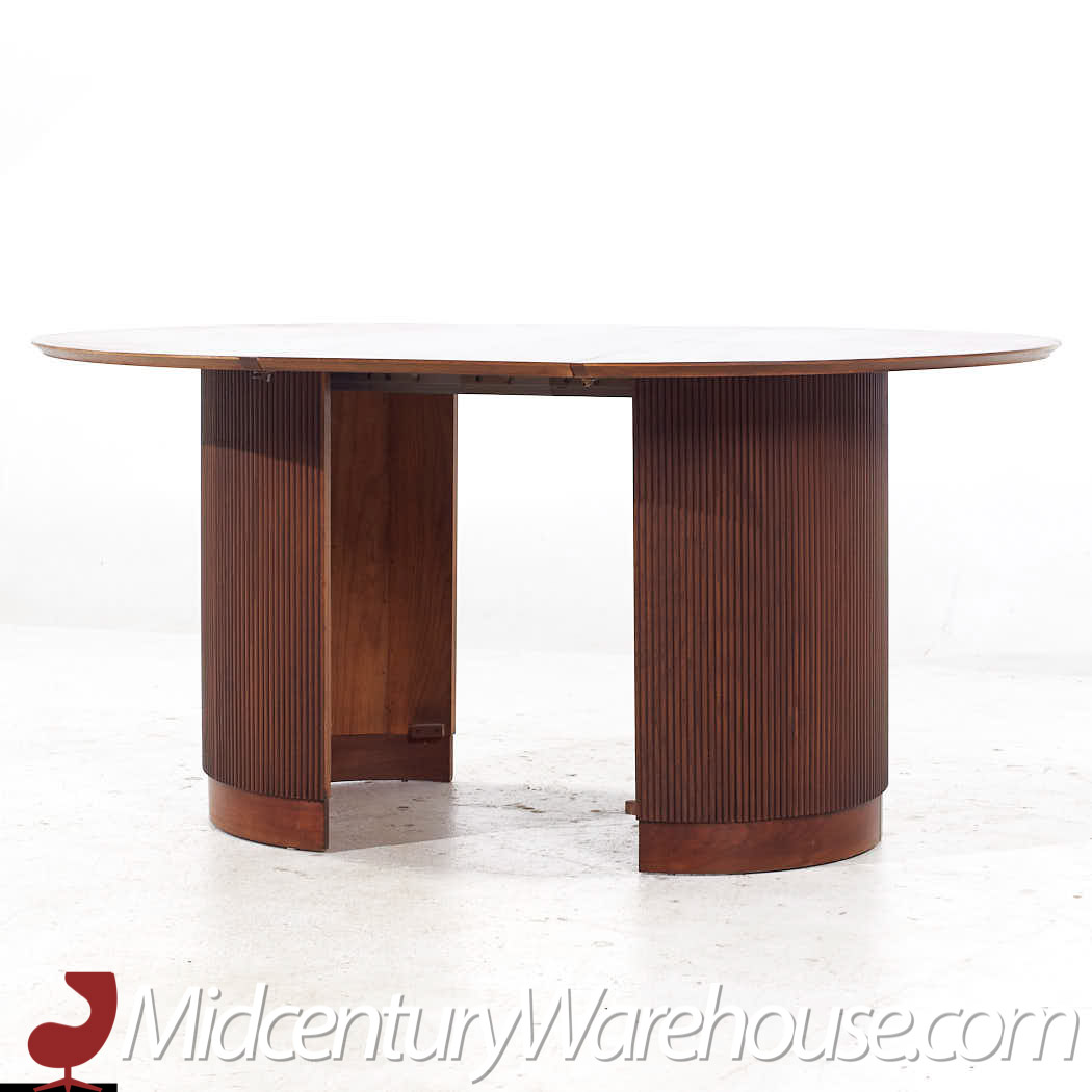 Lane First Edition Mid Century Walnut Expanding Table with 1 Leaf