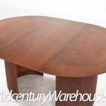 Lane First Edition Mid Century Walnut Expanding Table with 1 Leaf