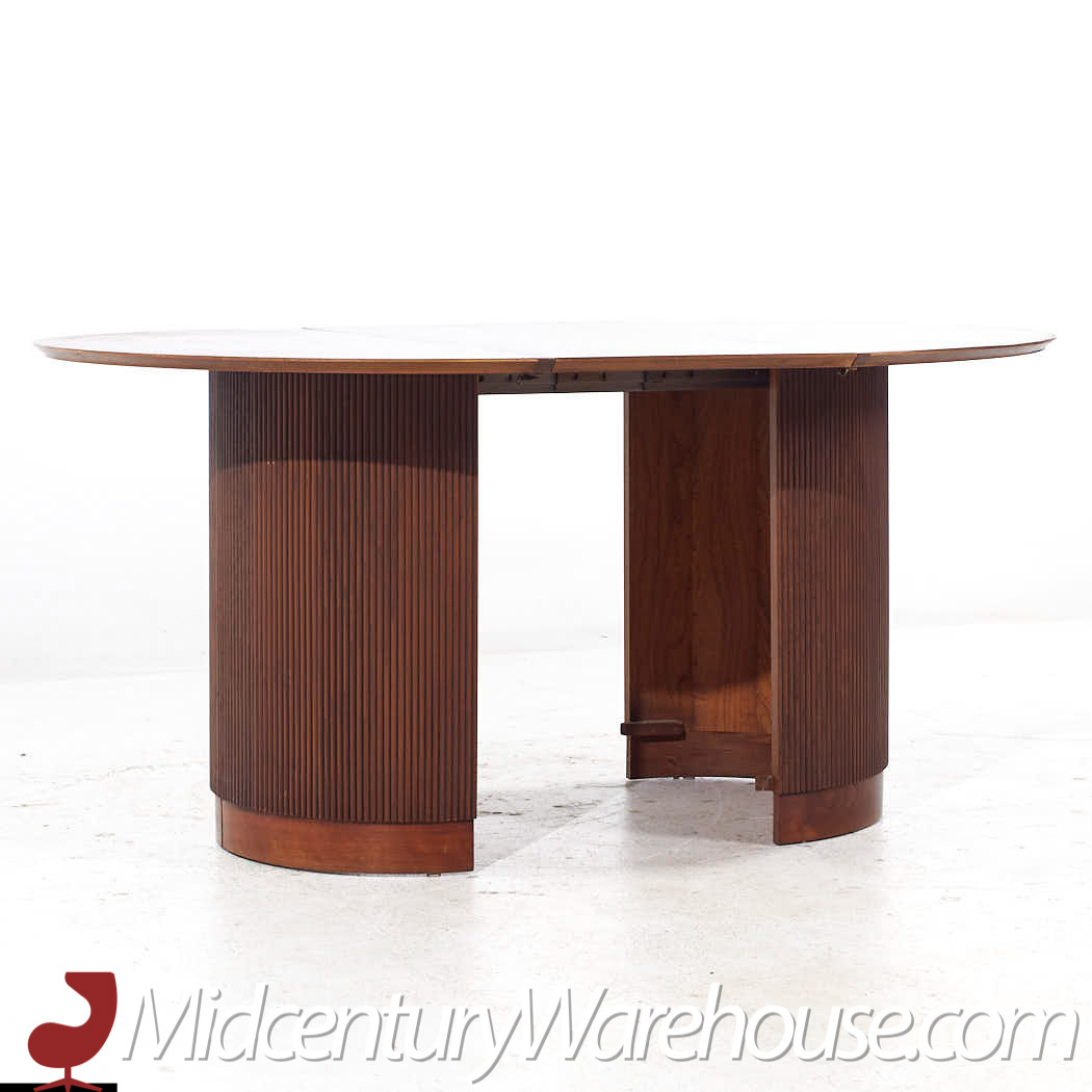 Lane First Edition Mid Century Walnut Expanding Table with 1 Leaf