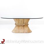 Mcguire Sheaf of Wheat Mid Century Rattan Dining Table