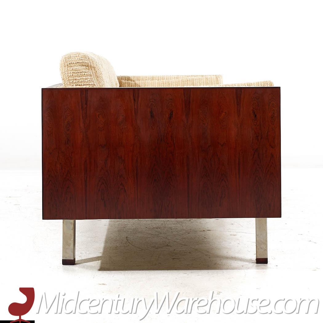 Milo Baughman Style Jydsk Mobelfabrik Mid Century Danish Rosewood Case Sofa