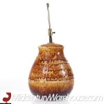 Mid Century Drip Glaze Pottery Lamps - Pair