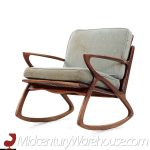 poul jensen style mid century walnut rocking chair
