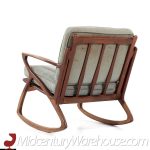 poul jensen style mid century walnut rocking chair