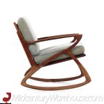 poul jensen style mid century walnut rocking chair
