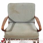 poul jensen style mid century walnut rocking chair