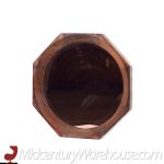 mid century danish rosewood octagonal wall mirror
