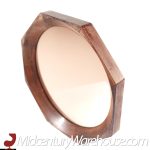 mid century danish rosewood octagonal wall mirror