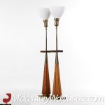 Stiffel Mid Century Walnut and Brass Lamps - Pair
