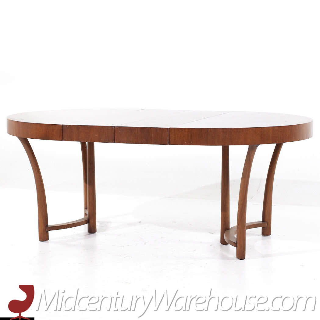 T. H. Robsjohn-gibbings for Widdicomb Mid Century Walnut Expanding Dining Table with 3 Leaves