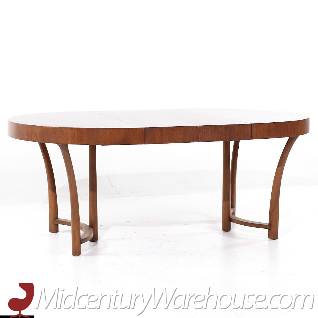 T. H. Robsjohn-gibbings for Widdicomb Mid Century Walnut Expanding Dining Table with 3 Leaves
