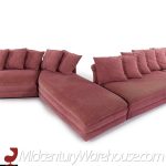 Weiman Preview Style Mid Century 5 Piece Pink Sectional Sofa