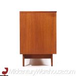 Young Manufacturing Mid Century Walnut Curved Lowboy 9 Drawer Dresser