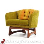 Adrian Pearsall for Craft Associates Mid Century Barrel Lounge Chairs - Pair