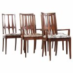 Broyhill Brasilia Mid Century Walnut Dining Chairs - Set of 6