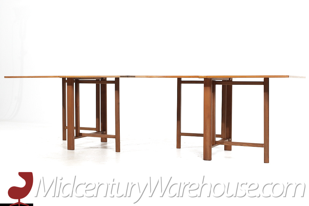 Bruno Mathsson Maria Style Mid Century Swedish Teak Expanding 10 Seater Dining Table
