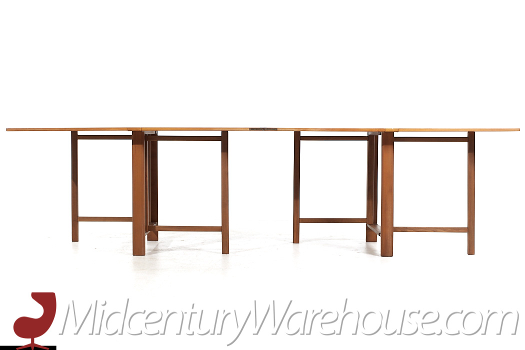 Bruno Mathsson Maria Style Mid Century Swedish Teak Expanding 10 Seater Dining Table