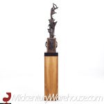 Clyde Ball Mid Century Bronze Signed 1970's Sculpture with Pedestal
