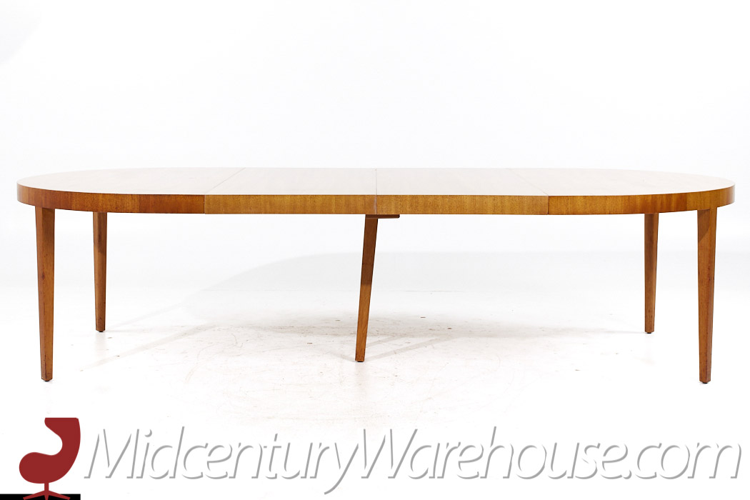 Edward Wormley for Dunbar Mid Century Bleached Mahogany Expanding Dining Table with 2 Leaves