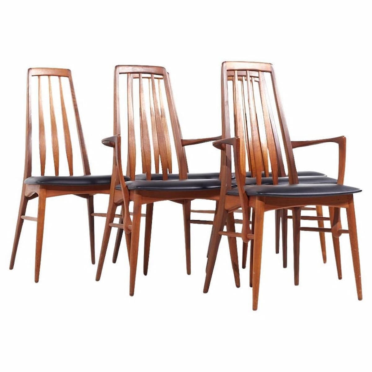 Niels Koefoed Eva Mid Century Danish Teak Dining Chairs - Set of 6