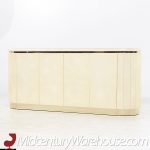 Karl Springer Style Mid Century Lacquered Goat Skin Credenza