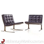 Nicos Zographos Mid Century Ch28 Ribbon Chairs - Pair