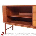 Peter Hvidt and Orla Molgaard-nielsen for Soborg Møbler Mid Century Danish Teak Tambour Door Credenza