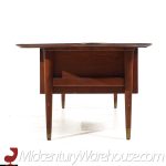 Standard Furniture Mid Century Walnut Boomerang Executive Desk