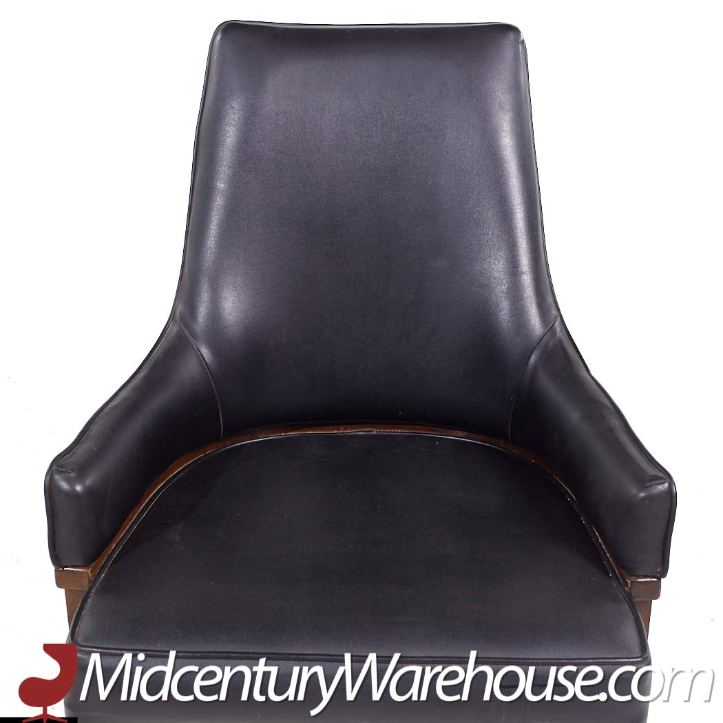 United Furniture Mid Century Walnut Tiki Dining Chairs - Set of 6