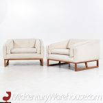 Adrian Pearsall for Craft Associates Mid Century Lounge Chairs - Pair
