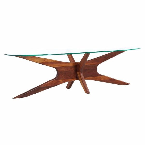 adrian pearsall for craft associates mid century walnut jacks surfboard coffee table