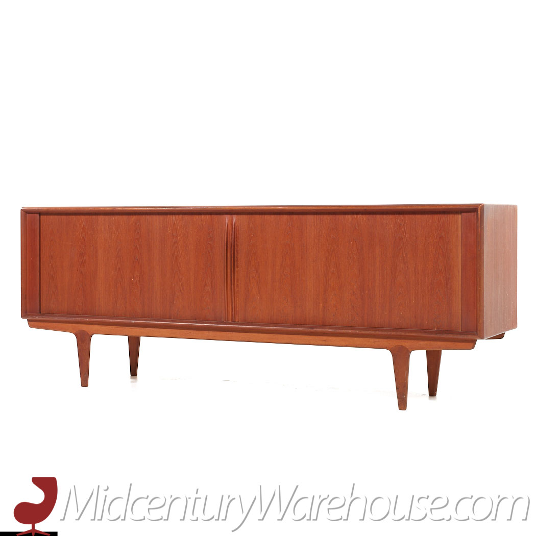 Bernhard Pedersen Mid Century Danish Modern Credenza and Hutch