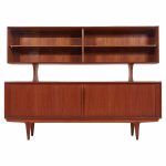 Bernhard Pedersen Mid Century Danish Modern Credenza and Hutch